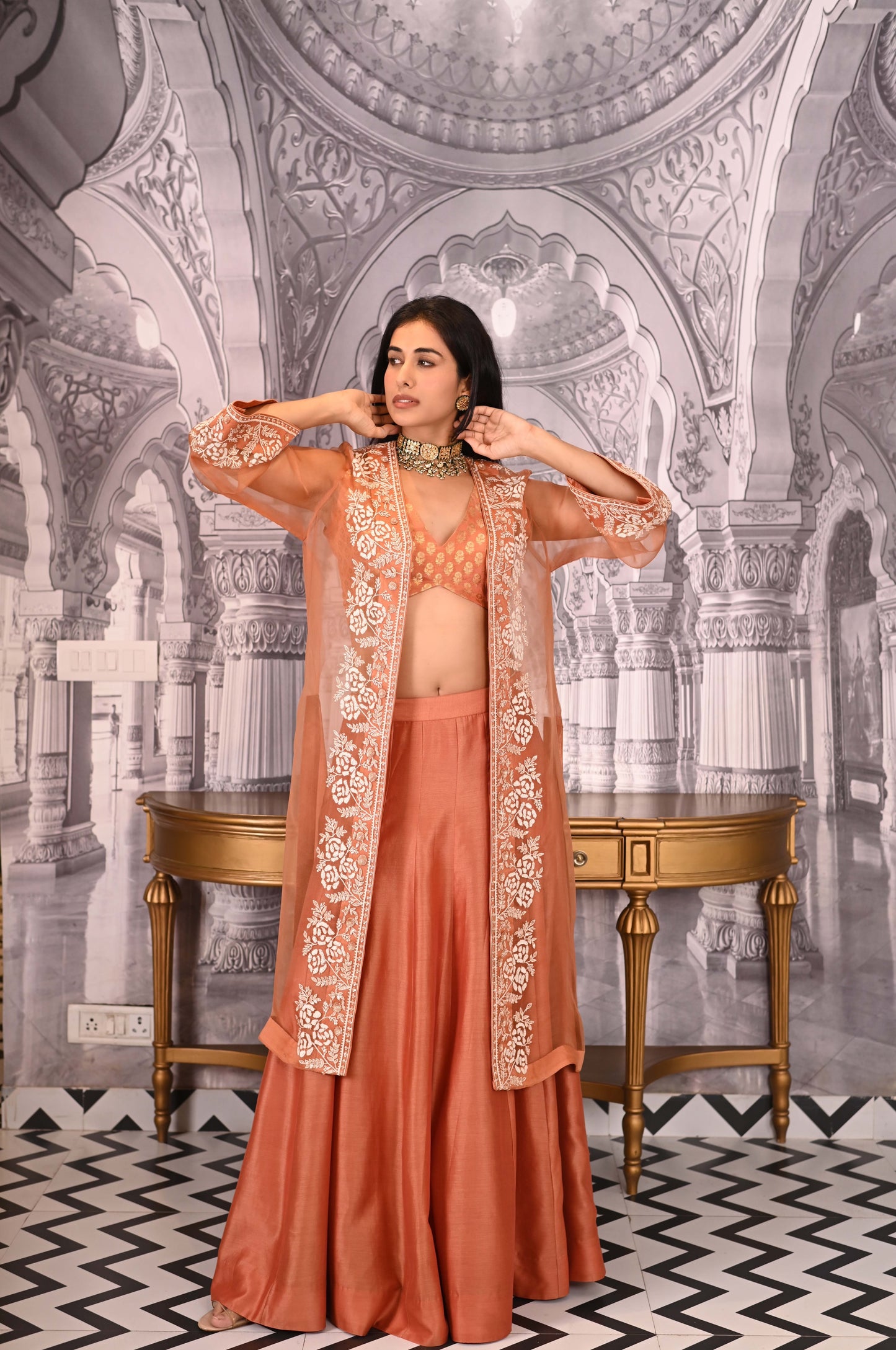 Rust Lehenga