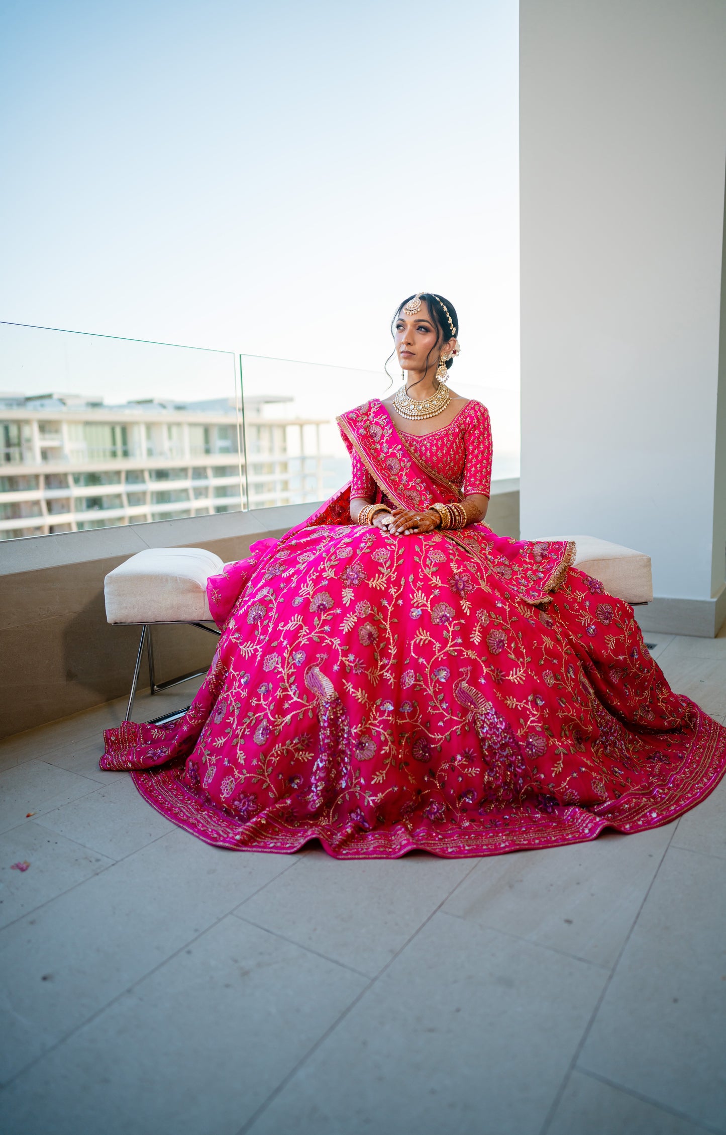 Hot Pink Bridal Lehenga