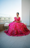 Hot Pink Bridal Lehenga
