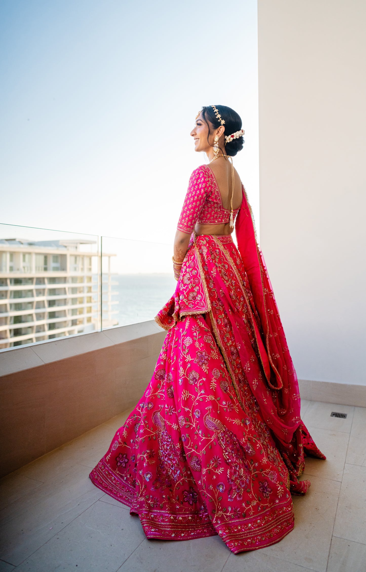Hot Pink Bridal Lehenga