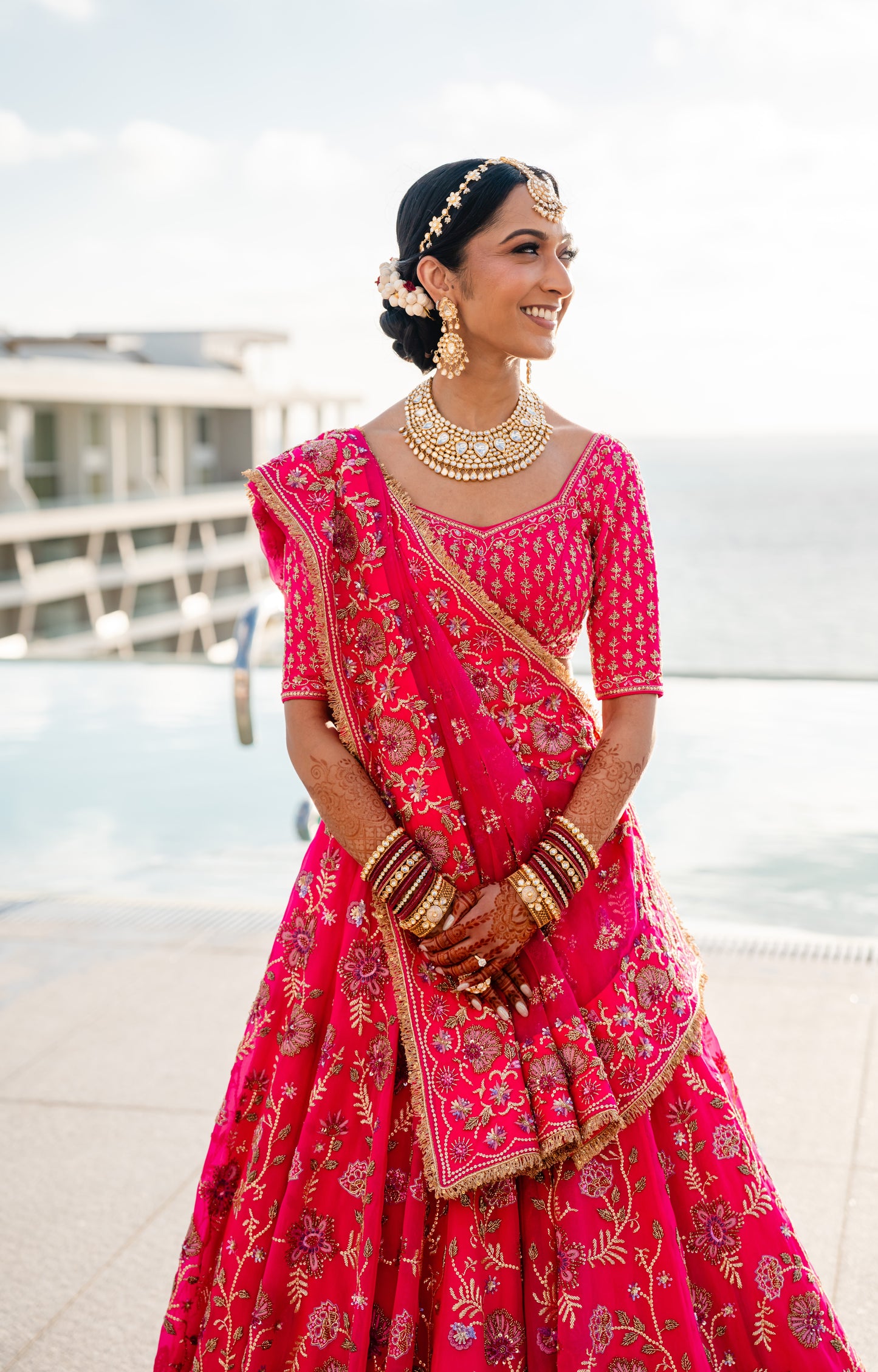 Hot Pink Bridal Lehenga
