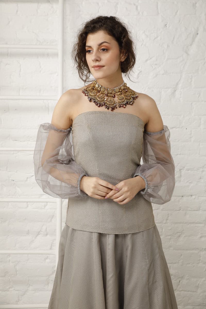 Off Shoulder Corset lehenga Set