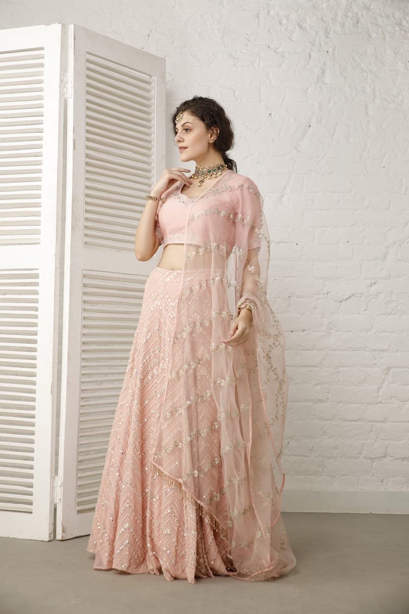 Vintage Pink lehenga Set