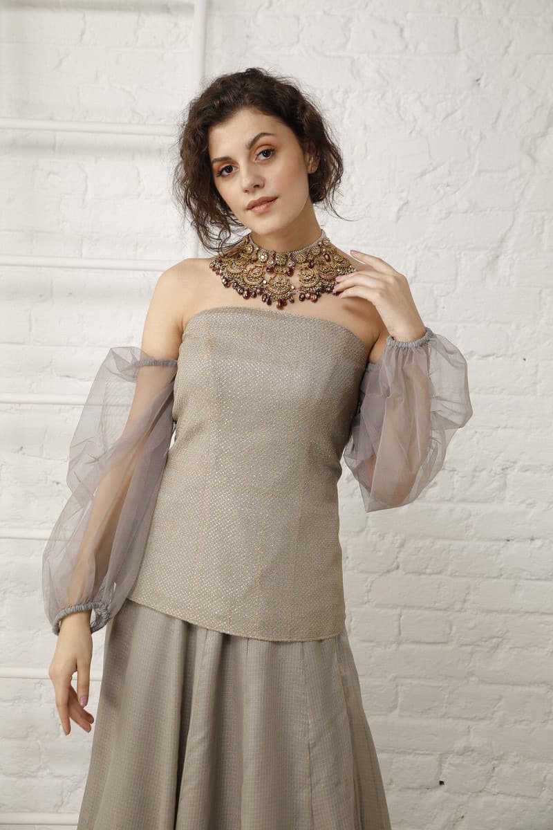 Off Shoulder Corset lehenga Set