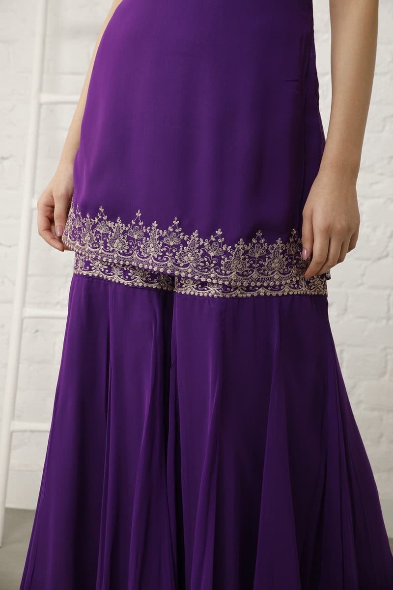 Pataudi Purple Sharara Set