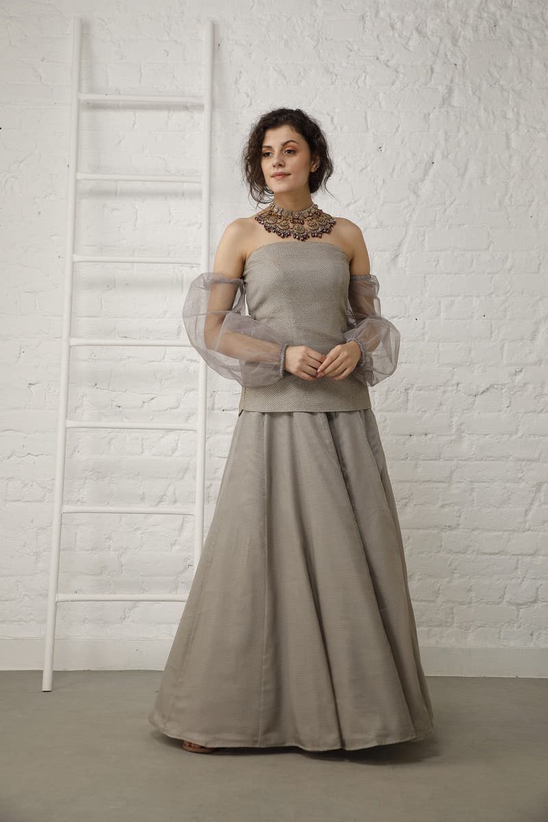 Off Shoulder Corset lehenga Set