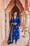 Electric Blue Chanderisilk Suit Set