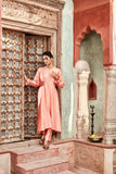 Peach Chanderi Silk Suit Set
