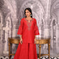 Red Chanderi Sharara Set