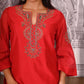 Red Chanderi Sharara Set