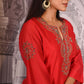 Red Chanderi Sharara Set