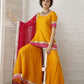 Hot Pink and Yellow Sharara Set
