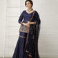 Pataudi Blue Silk Sharara Set