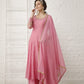 Vintage Pink Silk Anarkali Set