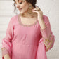 Vintage Pink Silk Anarkali Set