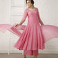 Vintage Pink Silk Anarkali Set
