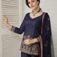 Pataudi Blue Silk Sharara Set