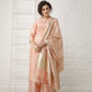 Vintage peach Chanderi Suit Set