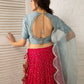 Blue and Pink Lehenga Set