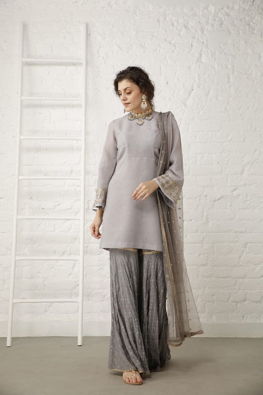 Vinatge Grey Sharara Set