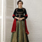 Emerald green velvet and banarasi Lehenga set