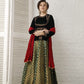 Emerald green velvet and banarasi Lehenga set