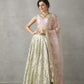 Blush Pink and Green Lehenga Set