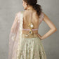 Blush Pink and Green Lehenga Set