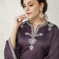 Puple satin Suit set