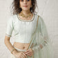 Mint Green and Ivory Lehenga Set