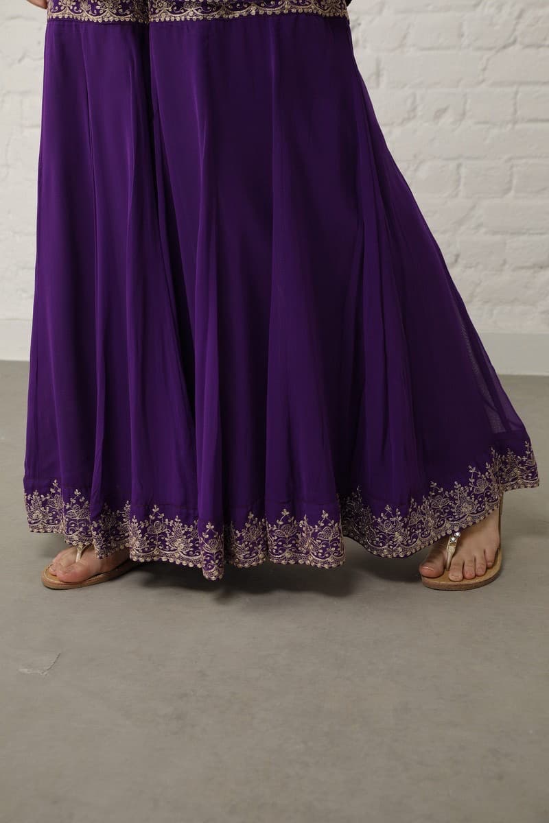 Pataudi Purple Sharara Set