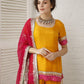Hot Pink and Yellow Sharara Set