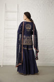 Pataudi Blue Silk Sharara Set