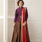 Puple and Copper Lehenga set