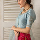 Blue and Pink Lehenga Set