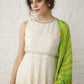 Off White and Green Anarkali Set