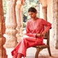 Coral Peach Angrakha with Chudidaar