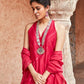 Fuchsia Chanderi Silk Suit Set