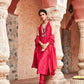 Fuchsia Chanderi Silk Suit Set