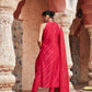 Fuchsia Chanderi Silk Suit Set