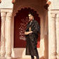 Black Chanderi Silk Suit Set