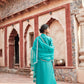 Teal Pure Katan Silk Suit Set